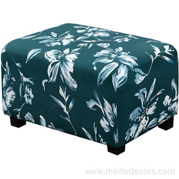 Fleece Printing Rectangle Stretch Ottoman Sofa Slipcovers